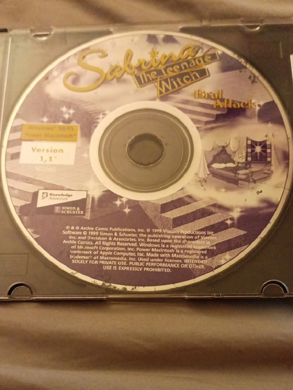 Sabrina The Teenage Witch Brat Attack CD Game Power Macintosh Or Windows 98/95